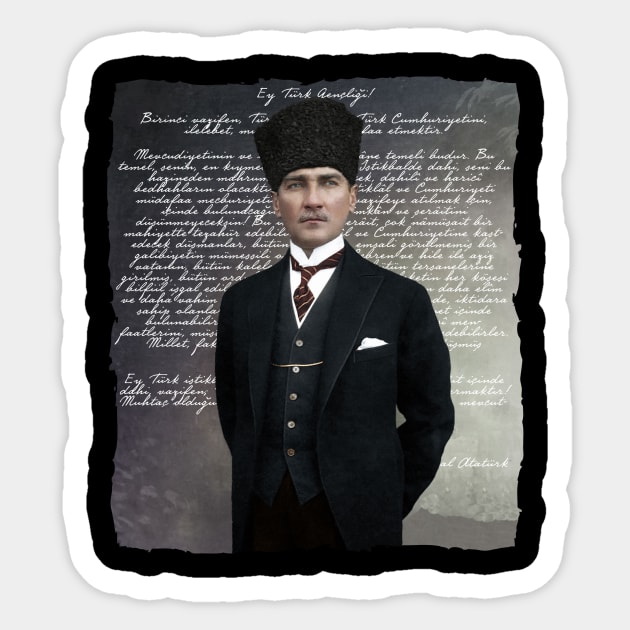 Ataturk Genclige Hitabe Sticker by Tuwegl